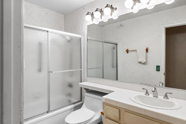 Bathroom, Glass Shower, Interior, Tile Countertops