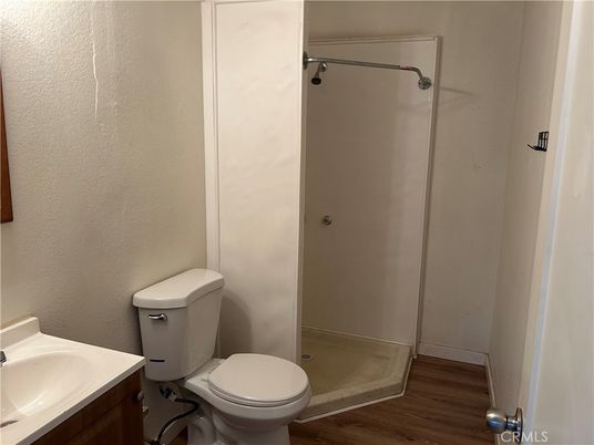 Bathroom, Glass Shower, Interior, Wood Texture Flooring