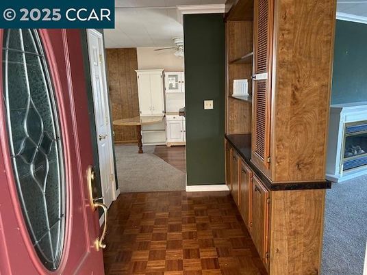 Interior, Kitchen, Wood Texture Flooring
