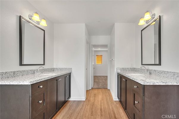 Bathroom, Dual Sink Vanities, Interior, Wood Texture Flooring