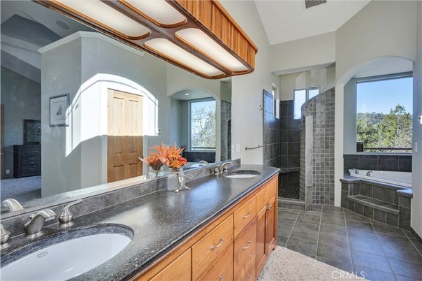 Bathroom, Dual Sink Vanities, Glass Shower, Interior