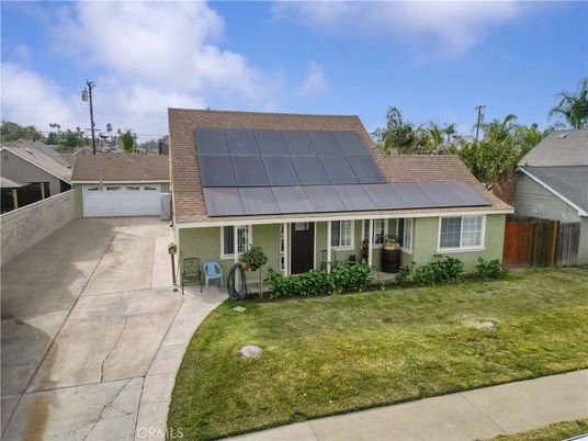 Attached, Exterior, Facade, Solar Panels, Ranch
