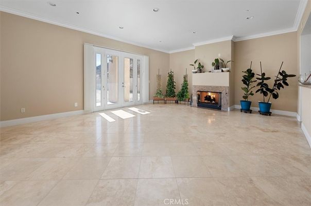 Empty room, Fireplace, Interior, Recessed Lighting