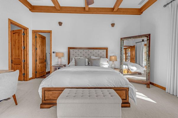Bedroom, Interior, Wooden Beams