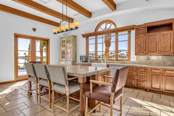 Interior, Kitchen, Pendant Lights, Recessed Lighting, Wooden Beams