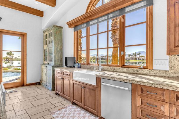 Interior, Kitchen, Recessed Lighting, Wooden Beams