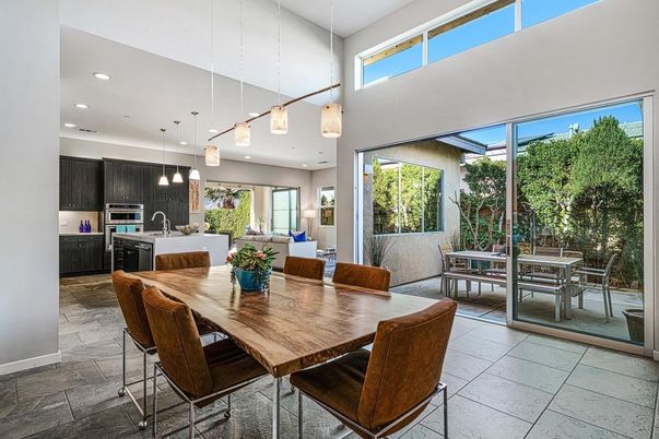 Dining room, Interior, Kitchen, Pendant Lights, Recessed Lighting, Stainless Steel Appliances