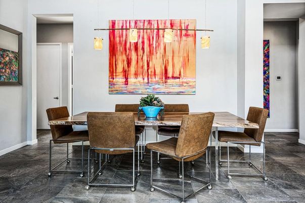Dining room, Interior, Pendant Lights