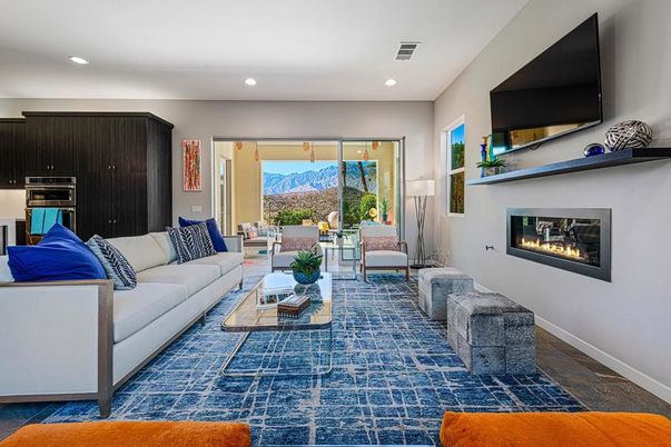 Fireplace, Interior, Living room, Recessed Lighting