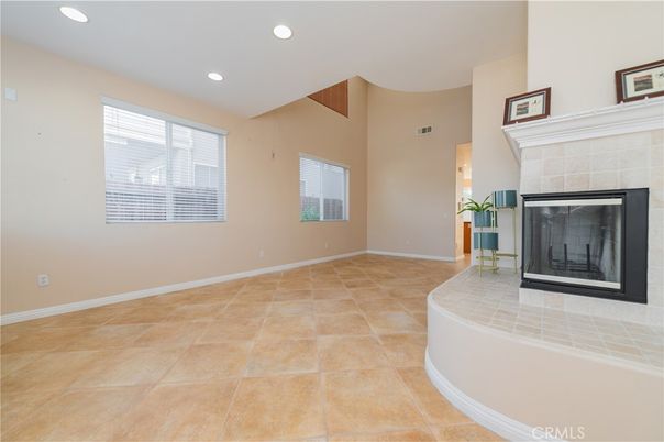 Empty room, Fireplace, Interior, Recessed Lighting