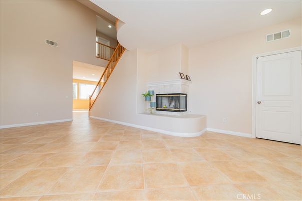 Empty room, Fireplace, Interior, Recessed Lighting