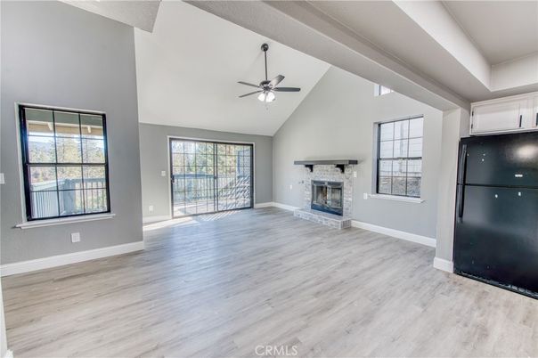 Empty room, Fireplace, Interior, Wood Texture Flooring