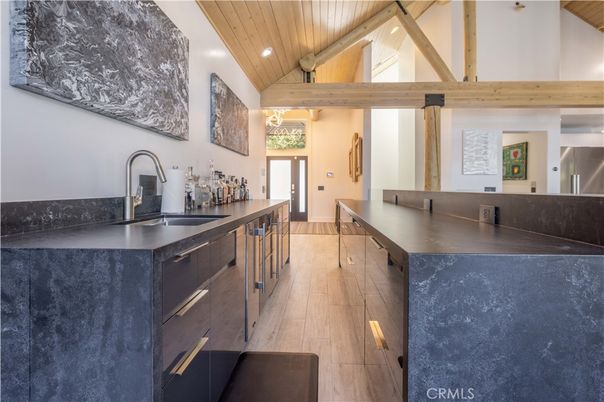 Interior, Kitchen, Recessed Lighting, Wooden Beams, Wooden Ceilings, Wood Texture Flooring