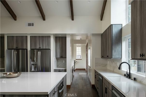 Interior, Kitchen, Wooden Beams, Wood Texture Flooring