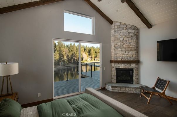 Fireplace, Interior, Stone Walls, Wooden Beams
