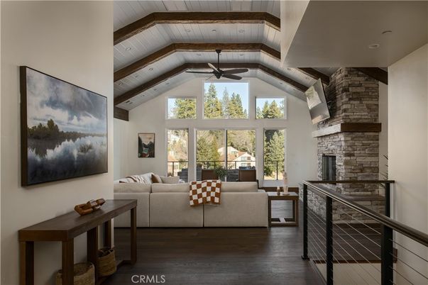 Fireplace, Interior, Living room, Stone Walls, Wooden Beams, Wooden Ceilings, Wood Texture Flooring