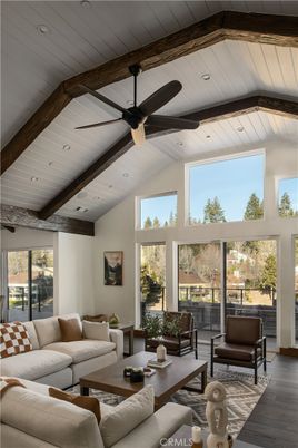Interior, Living room, Recessed Lighting, Wooden Beams, Wood Texture Flooring