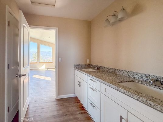 Bathroom, Dual Sink Vanities, Interior, Wood Texture Flooring