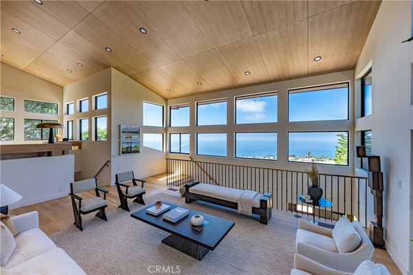 Interior, Living room, Recessed Lighting, Water, Wooden Ceilings, Wood Texture Flooring