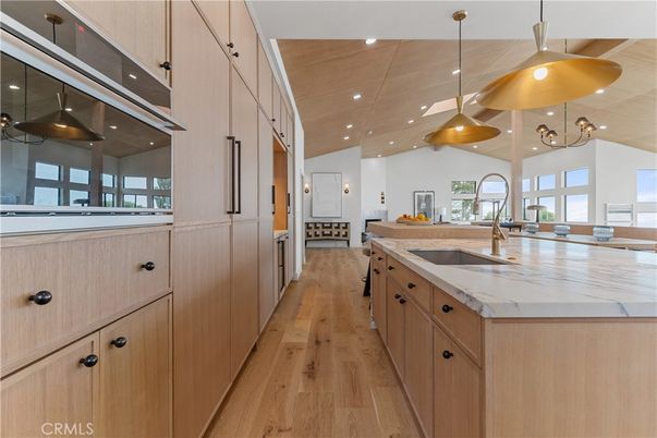 Chandelier, Interior, Kitchen, Pendant Lights, Recessed Lighting, Wood Texture Flooring