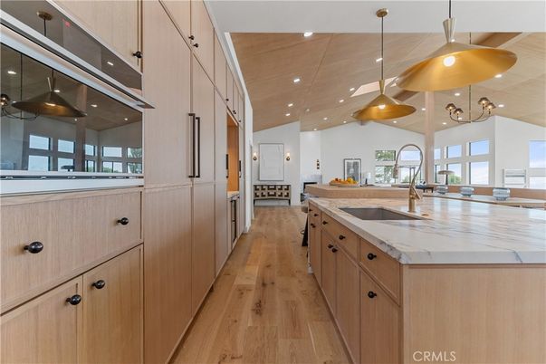 Chandelier, Interior, Kitchen, Pendant Lights, Recessed Lighting, Wood Texture Flooring