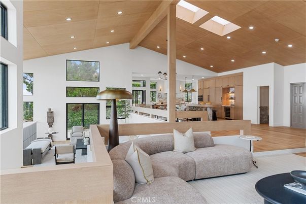 Interior, Kitchen, Living room, Recessed Lighting, Wooden Beams, Wooden Ceilings, Wood Texture Flooring