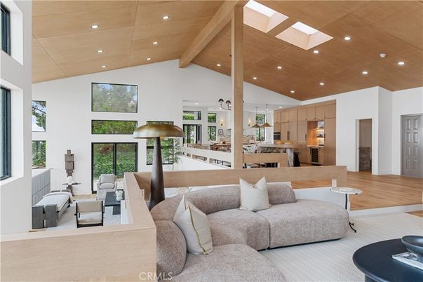 Interior, Kitchen, Living room, Recessed Lighting, Wooden Beams, Wooden Ceilings, Wood Texture Flooring
