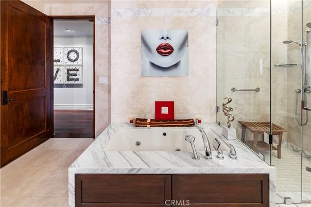 Bathroom, Glass Shower, Interior, Marble Walls