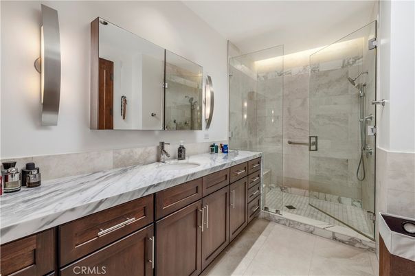Bathroom, Dual Sink Vanities, Glass Shower, Interior