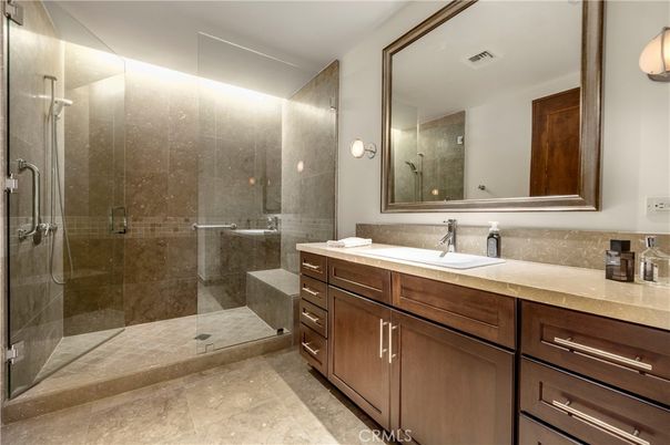 Bathroom, Glass Shower, Interior, Tile Countertops