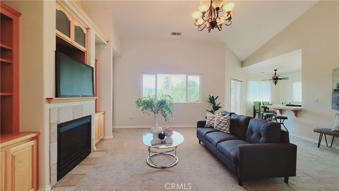 Chandelier, Dining room, Fireplace, Interior, Living room