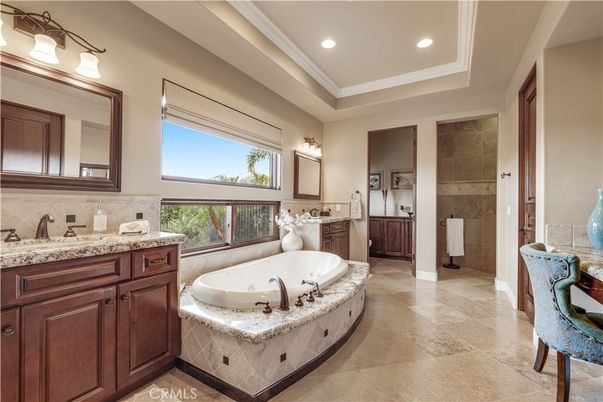 Bathroom, Dual Sink Vanities, Free Standing Baths, Interior, Recessed Lighting
