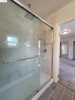 Bathroom, Glass Shower, Interior, Marble Walls