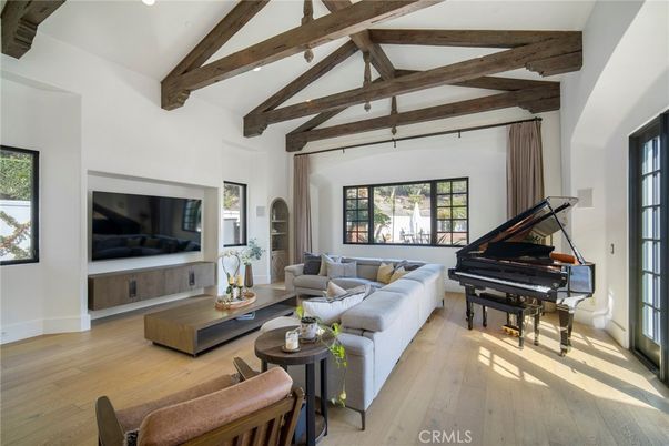 Interior, Living room, Piano, Wooden Beams, Wood Texture Flooring