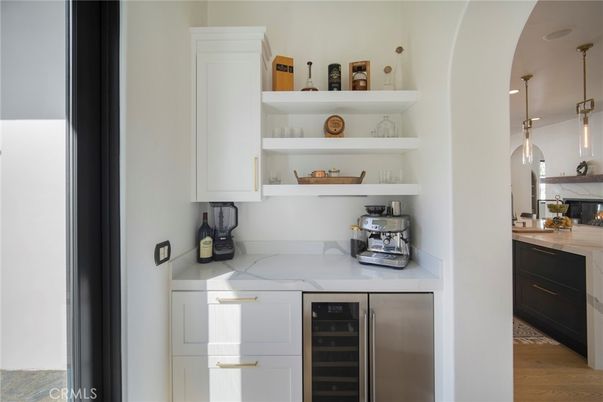 Interior, Kitchen, Pendant Lights, Stainless Steel Appliances, Wood Texture Flooring