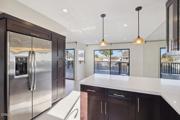 Interior, Kitchen, Pendant Lights, Recessed Lighting, Stainless Steel Appliances