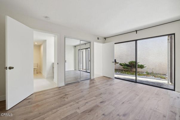 Bathroom, Empty room, Interior, Recessed Lighting, Wood Texture Flooring