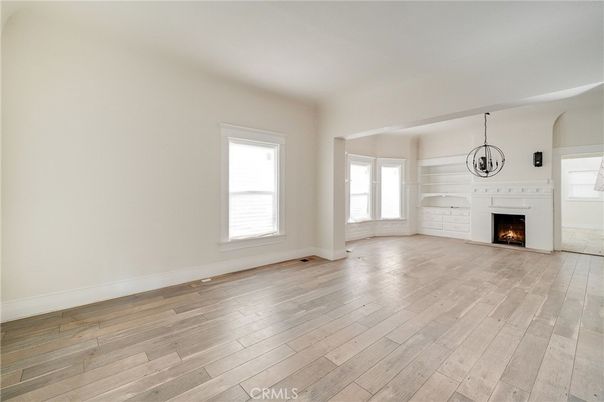 Empty room, Fireplace, Interior, Wood Texture Flooring