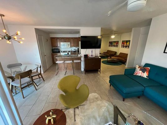 Dining room, Interior, Kitchen, Living room, Pendant Lights