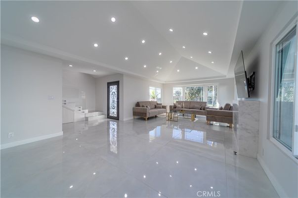 Interior, Living room, Recessed Lighting