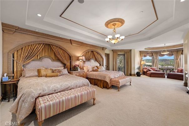 Bedroom, Chandelier, Interior, Recessed Lighting