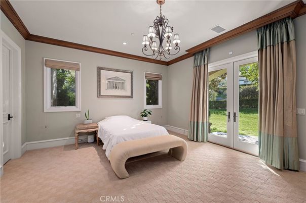 Bedroom, Chandelier, Interior, Recessed Lighting