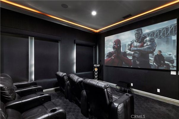 Home Theatre Room, Interior, Projection Screen, Recessed Lighting, Theatre Room
