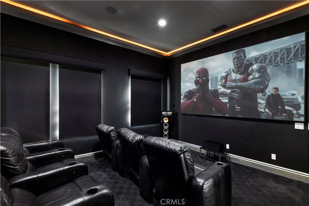 Home Theatre Room, Interior, Projection Screen, Recessed Lighting, Theatre Room