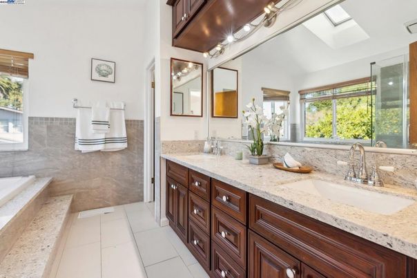 Bathroom, Dual Sink Vanities, Glass Shower, Interior
