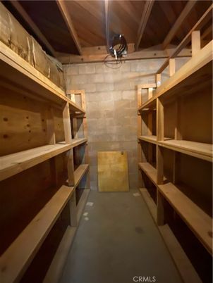 Interior, Stone Walls, Wooden Ceilings