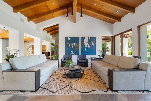 Interior, Living room, Recessed Lighting, Wooden Beams, Wooden Ceilings