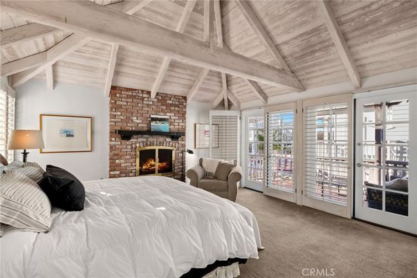 Bedroom, Fireplace, Interior, Stone Walls, Wooden Beams, Wooden Ceilings