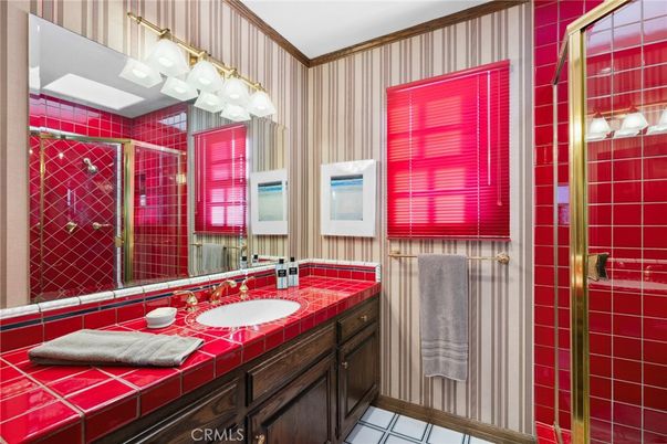Bathroom, Glass Shower, Interior, Tile Countertops