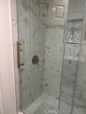 Bathroom, Glass Shower, Interior, Marble Walls